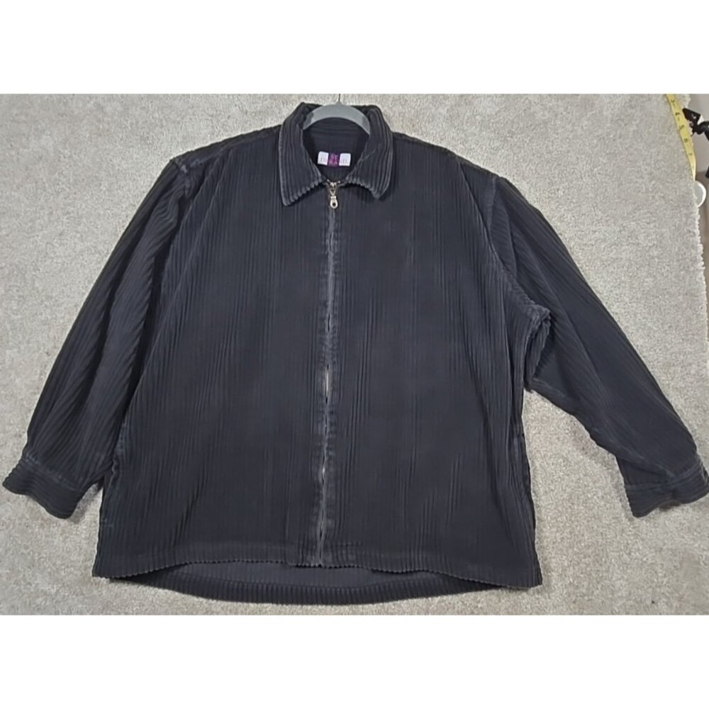 Vintage Wide Whale Corduroy Jacket Full Zip St. Durand Charcoal Gray Men's XL